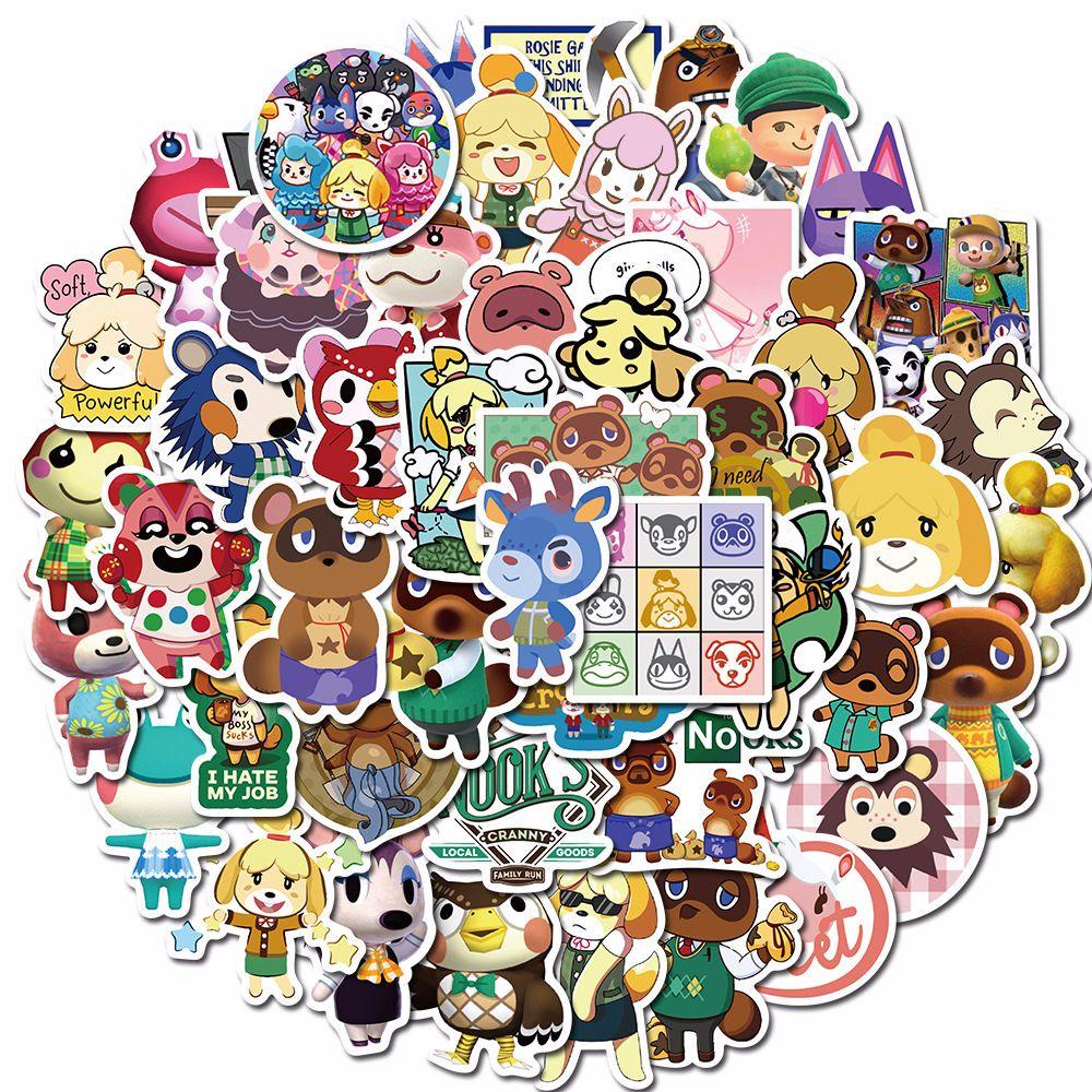 Lanfy Stiker Animal Crossing Lucu Kulkas Laptop Alat Tulis Stiker Koper Stiker Hias Kartun Sticker