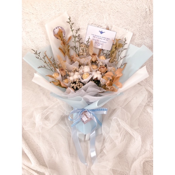 FERRERO WITH DRIED FLOWER BOUQUET JAKARTA