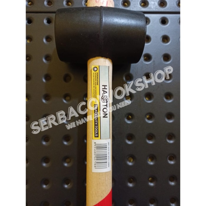 Hasston Palu Karet 50 mm Gagang Kayu - Rubber Hammer Wooden Handle - 50mm