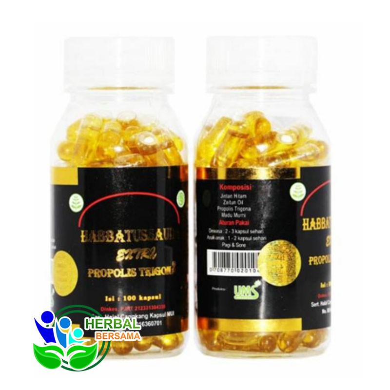 Habbatussauda Propolis Trigona UMS ISI 100 KAPSUL ORIGINAL