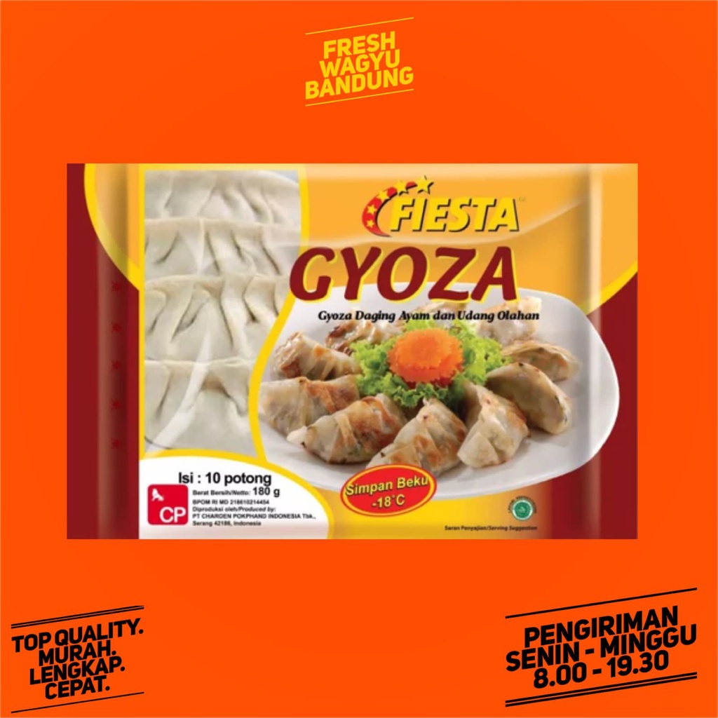 

FIESTA GYOZA UDANG AYAM PREMIUM Dumpling Dimsum 180g