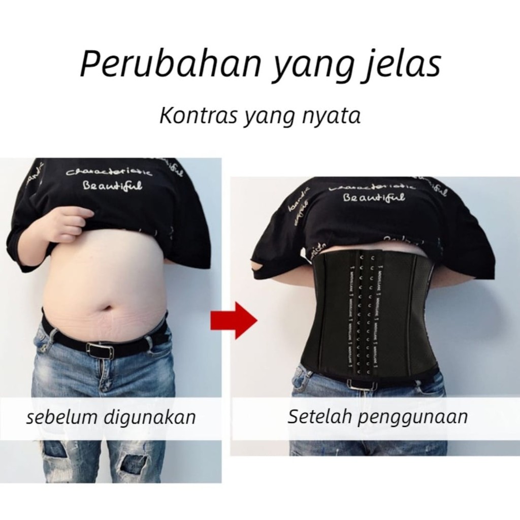 Korset Pelangsing Made In 6 Pengait M+ Corset Stagen Hook Waist Peramping Pengecil Perut