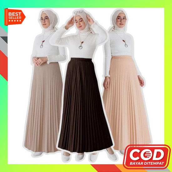 Rok Span Tartan Panjang Korean Skirt Style Motif Kotak Rok Plisket Cewek Panjang Premium Rok Import