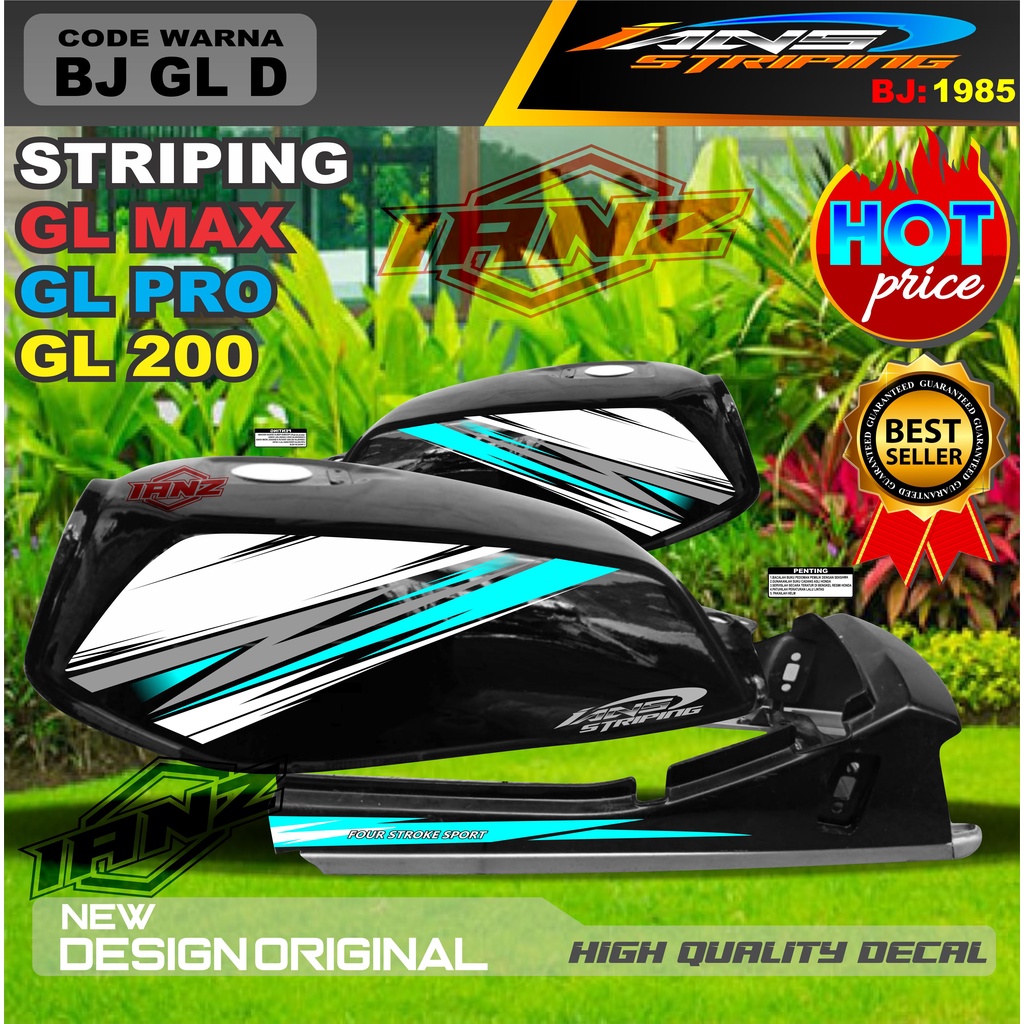 CUSTOM STIKER LIST GL MAX GL PRO GL 100 NEW DESAIN / STIKER GL VARIASI TERBARU / STRIPING GL TERMURAH / COSTUM STRIPING GL TERMURAH