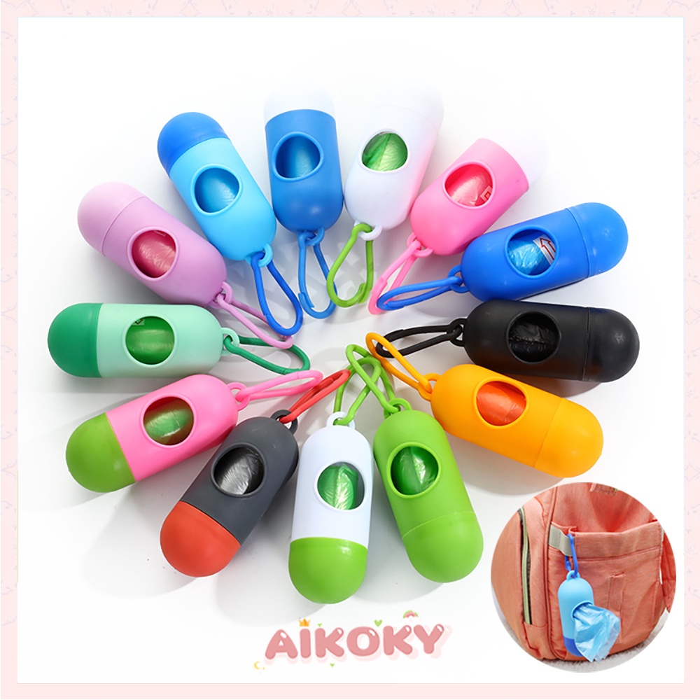 AIKOKY kantong plastik sampah portabel/Kantong sampah popok bayi