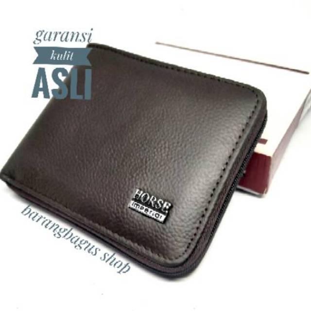 Dompet kulit asli pria wanita original Imperial Horse model seleting putar