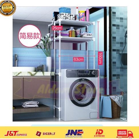 rak mesin cuci organizer 2 susun penyimpanan sabun detergen