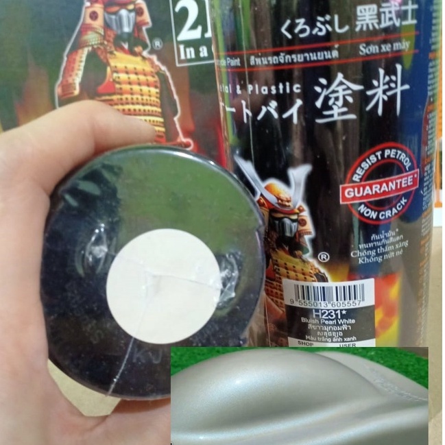 Pilox Pilok Cat Semprot New Samurai Paint Kurobushi Putih Mutiara Metalik / Bluish Pearl White (H231*) 400ml