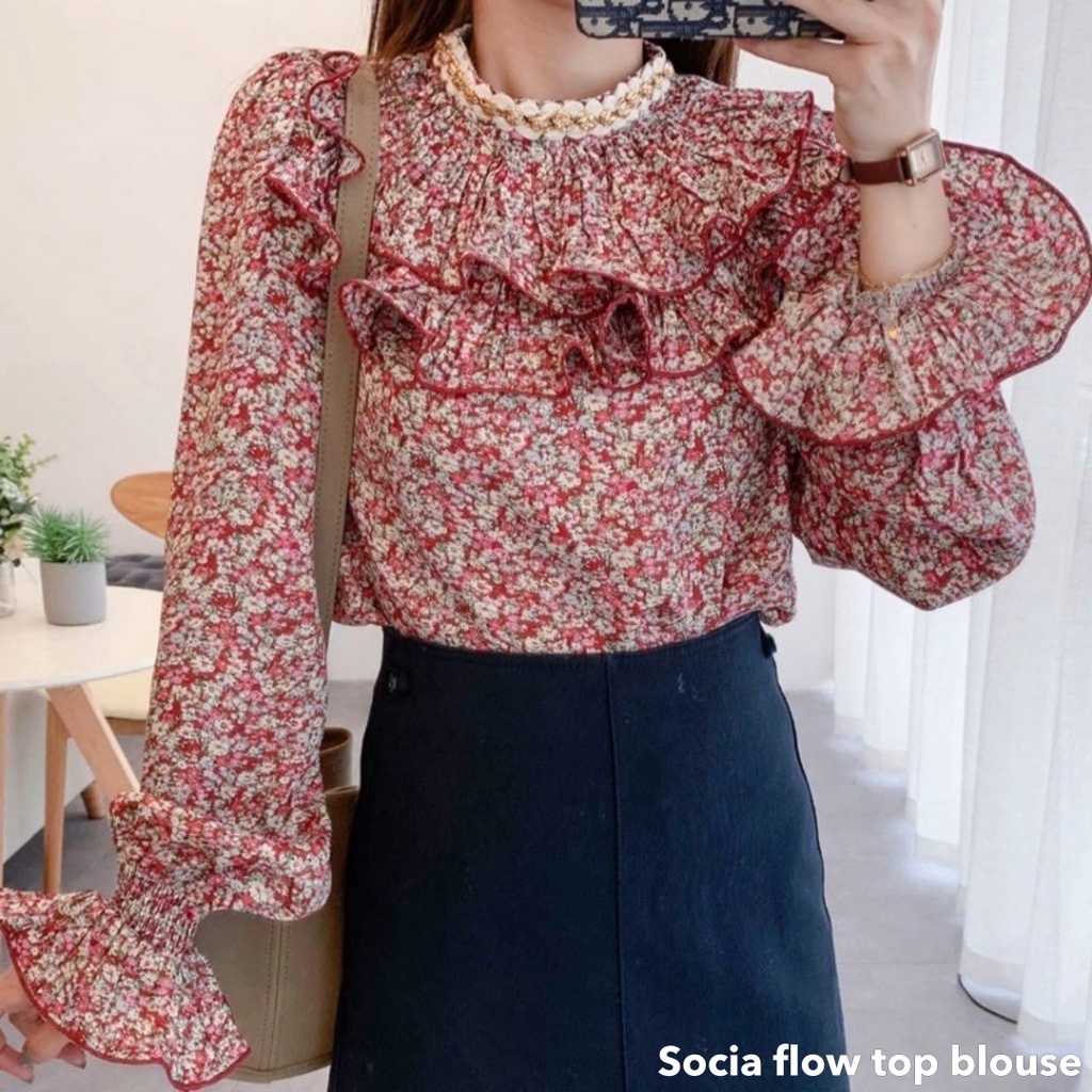 Socia flow top blouse - Thejanclothes