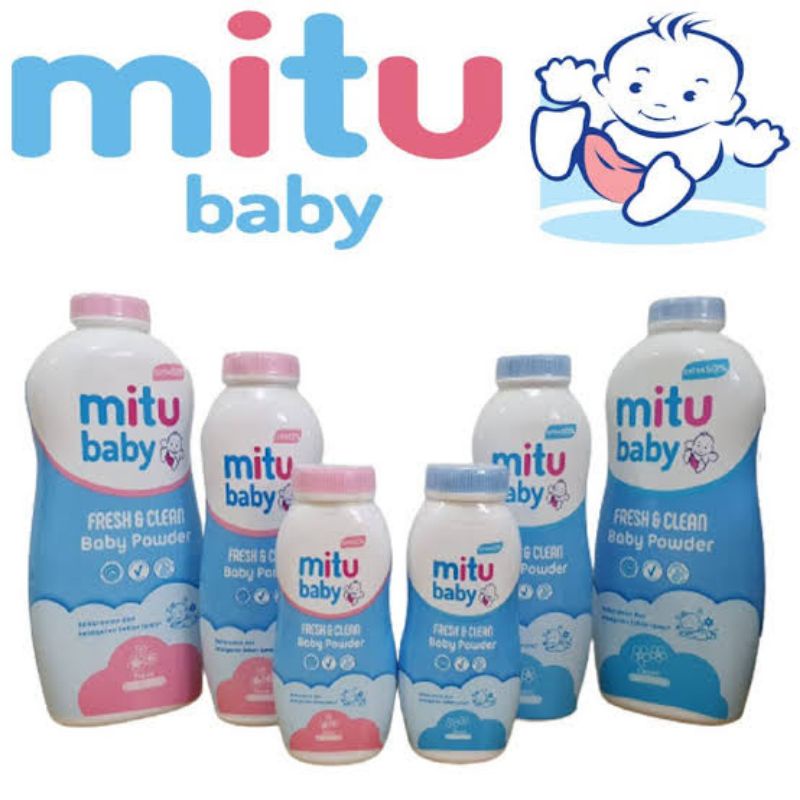 Mitu Baby Powder 50gr extra 25gr / 100gr extra 50gr