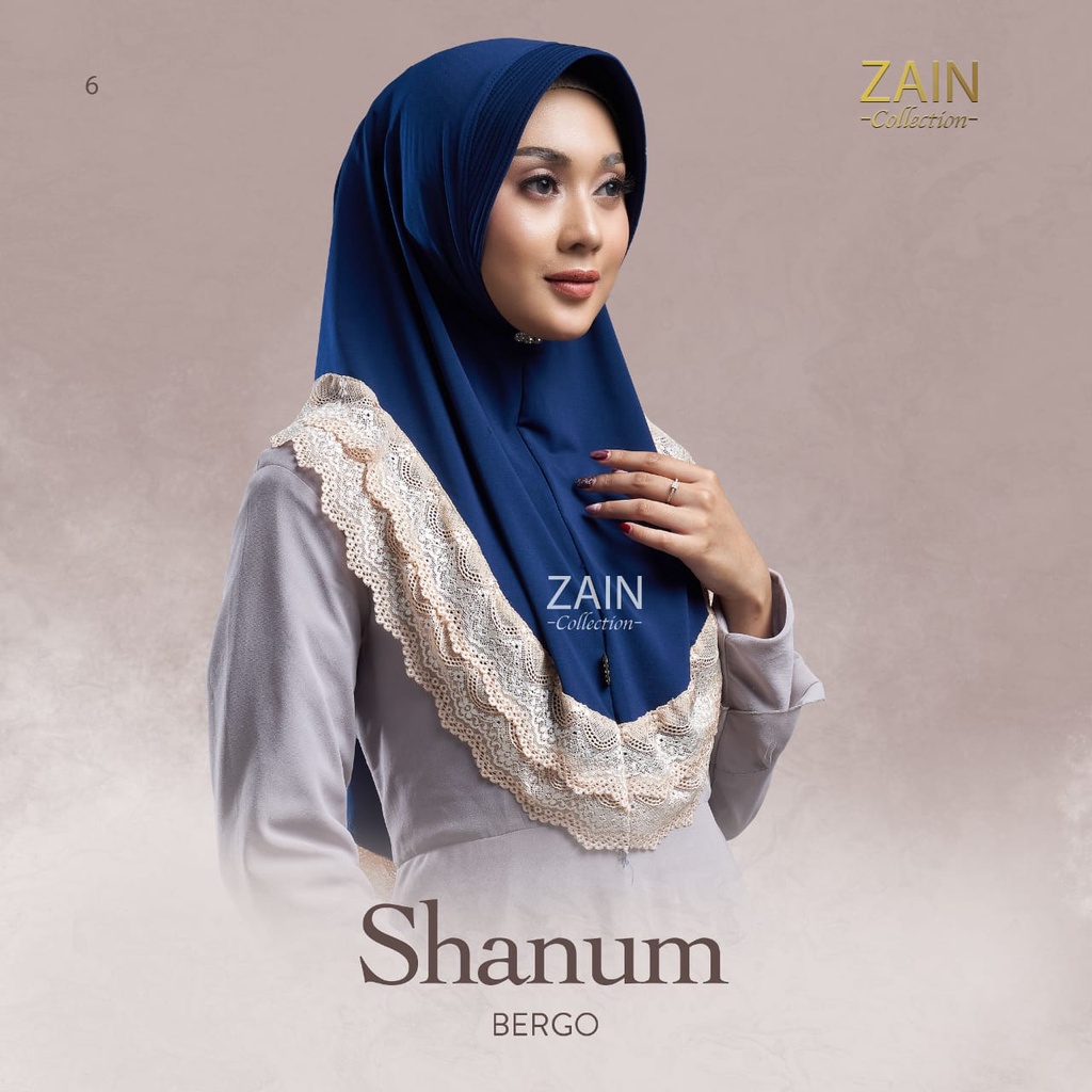 Jilbab Instan Bergo Shanum Ori Zain Collection-NAVY