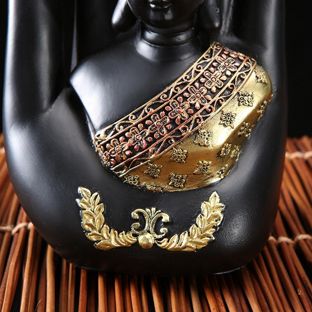 [Elegan] Patung Buddha Resin Buatan Tangan Meditasi Dekorasi Ruang Tamu Fengshui Palm Buddha