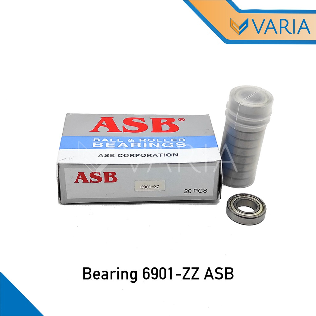 Bearing / Laher 6901 ZZ Tutup Plat Besi Double ASB