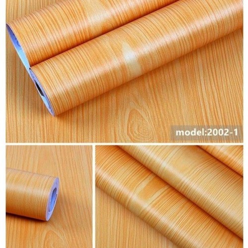 Wallpaper Dinding Motif Kayu Serat Ukuran Panjang 10Meter x Lebar 45CM