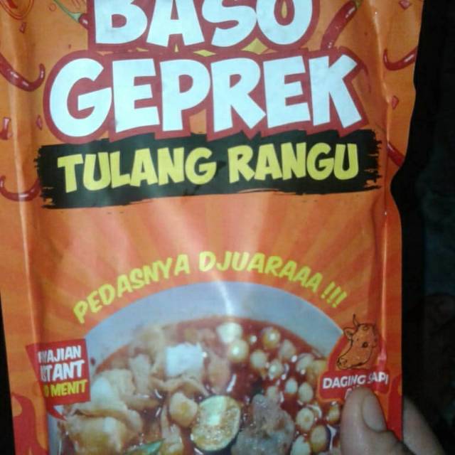 

Baci (baso aci) geprek tulang rangu