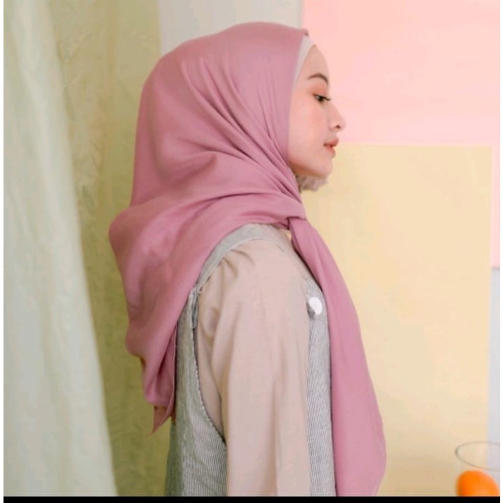 [Bisa COD] Hijab Segiempat Paris Premium  Bahan Katun Premium  Ukuran 110x110cm