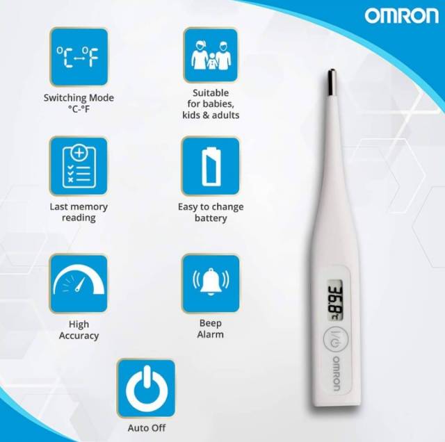 Thermometer Digital Original Omron MC246 / Alat Ukur Suhu Badan Omron MC-246