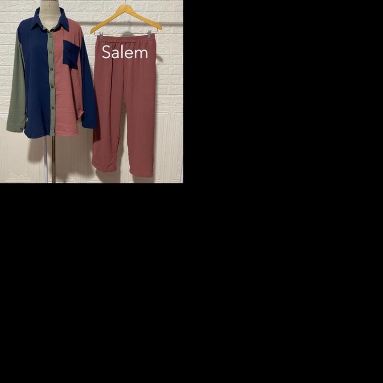 ONE SET CRINKLE KOMBINASI MILLY JUMBO XXL KANTONG OOTD MUSLIMAH CANTIK MURAH GROSIR POLOS BUSUI BUMI