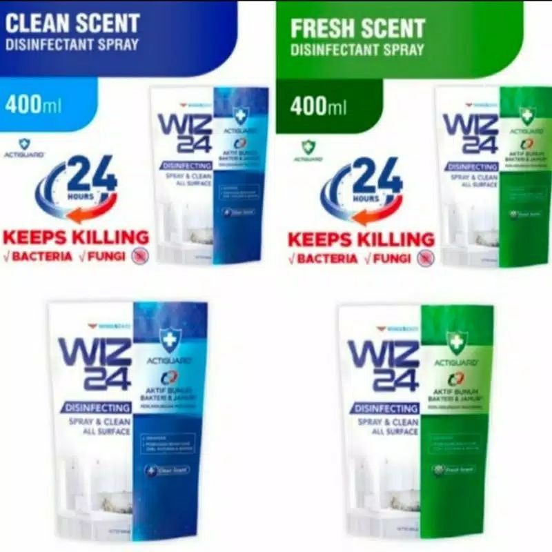 Wiz 24 Spray Desinfektan Refill 400ml