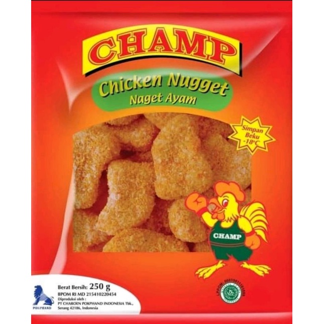

CHAMP NUGGET AYAM/ NAGET AYAM/ CHAMP FROZEN