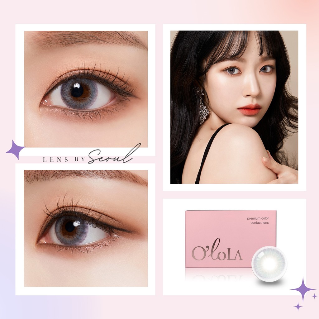 LENSBYSEOUL O'lola Blow - Midnight Gray Korea Natural Contact Softlens