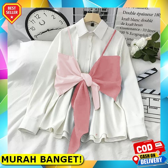 Kemeja Amaris Bahan Monalisa Premium Kemeja Wanita Import Kemeja Wanita Korean Style Kemeja Wanita T