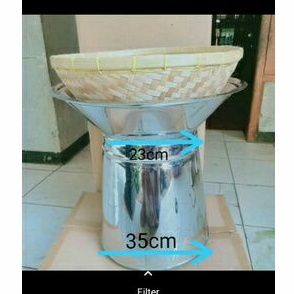 ready dandang/kukusan dongkal 1paket,aseupan,tutup, ukuran dongkal besar tinggi 46cm