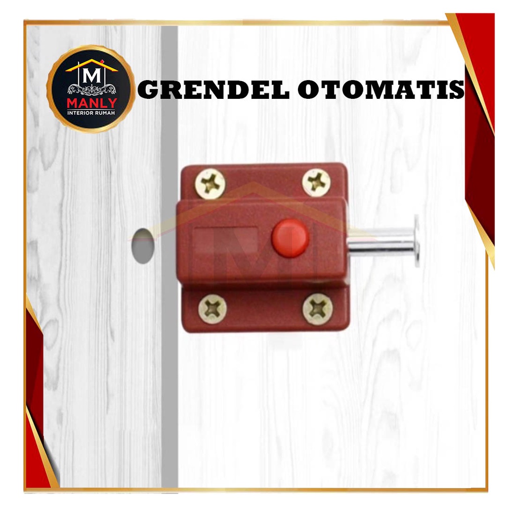 Grendel Tekan / Grendel Pencet / Grendel Pencet Tekan Otomatis Coklat &amp; Hitam