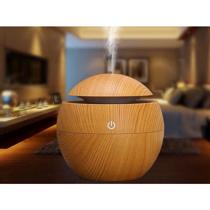 PROMO - UltraSonic Aroma Aromatherapy Air Humidifier Pelembab Pewangi Ruangan - Kayu