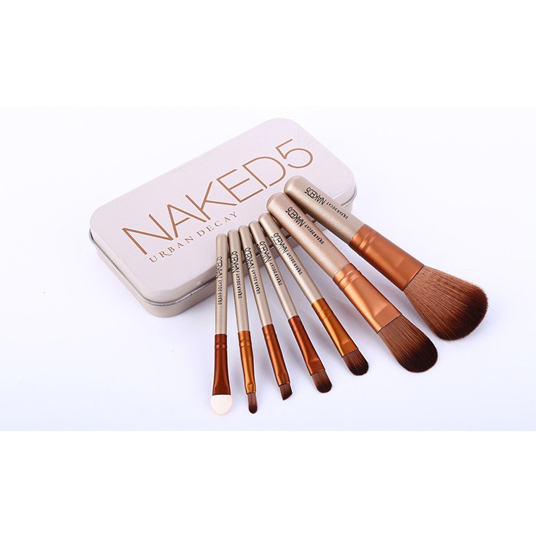 Alat kecantikan / serbaguna / BRUSH KUAS MAKE UP NAKED (1 SET ISI 7 KUAS)