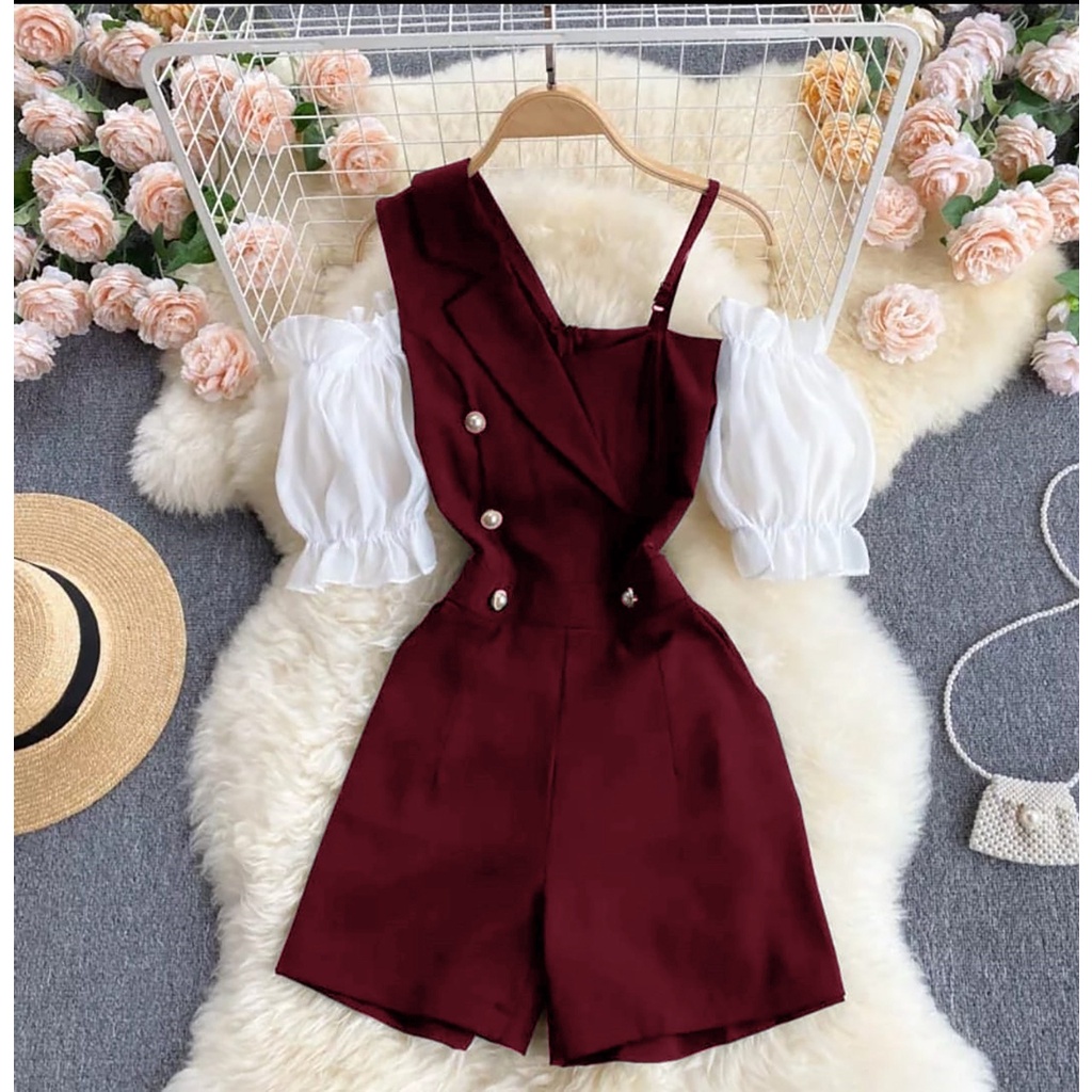 [NSFK] Jumpsuit Mauren / Jumpsuit Wanita Korea / Jumpsuit Dewasa / Baju Kodok Wanita / Jumpsuit / Overall Wanita