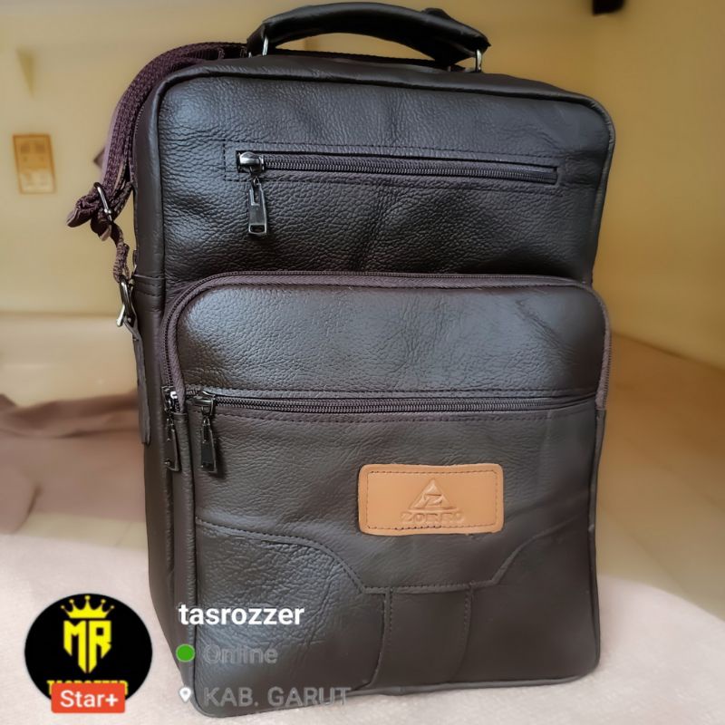 Tas laptop kulit asli simon original garut