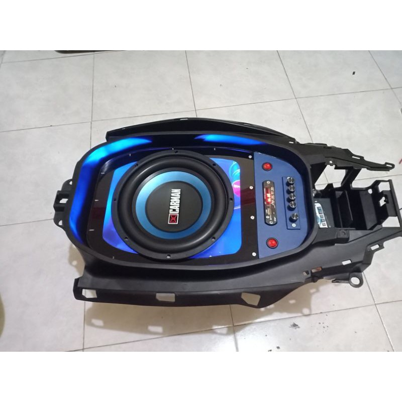 AUDIO MOTOR NMAX OLD DENGAN SPEAKER 10 INCH SUBWOOFER DOBLE COIL