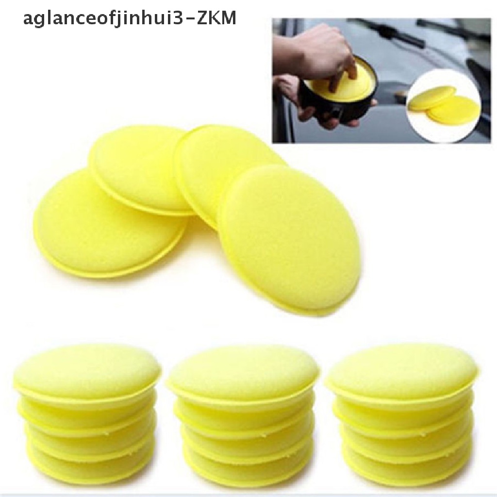 [AGID] 12pcs Waxing Polish Wax Foam Sponge Applicator Pad Cleaning Car Vehicle Glass [zkm]