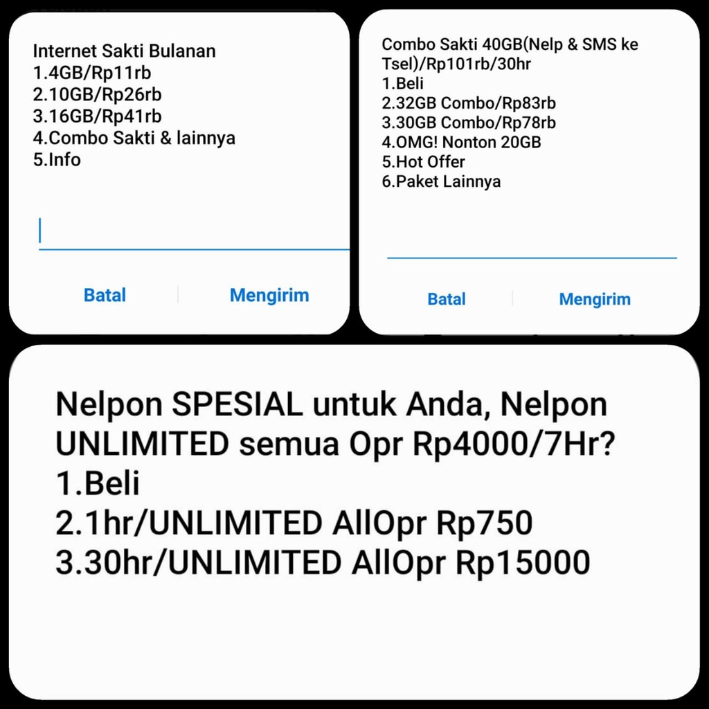 Kartu Combo sakti Internet Termurah 40GB 32GB 30GB SIMPATI LOOP AS