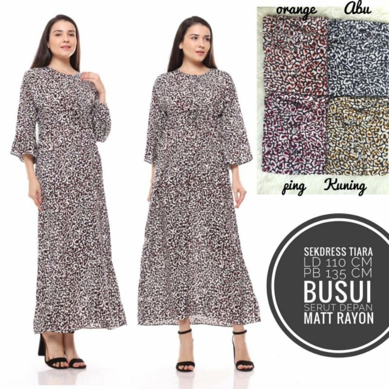 LONGDRESS TIARA MACAN DASTER TERBARU 2020 BUSUI ANEKA BATIK  WARNA KEKINIAN BATIK PEKALONGAN