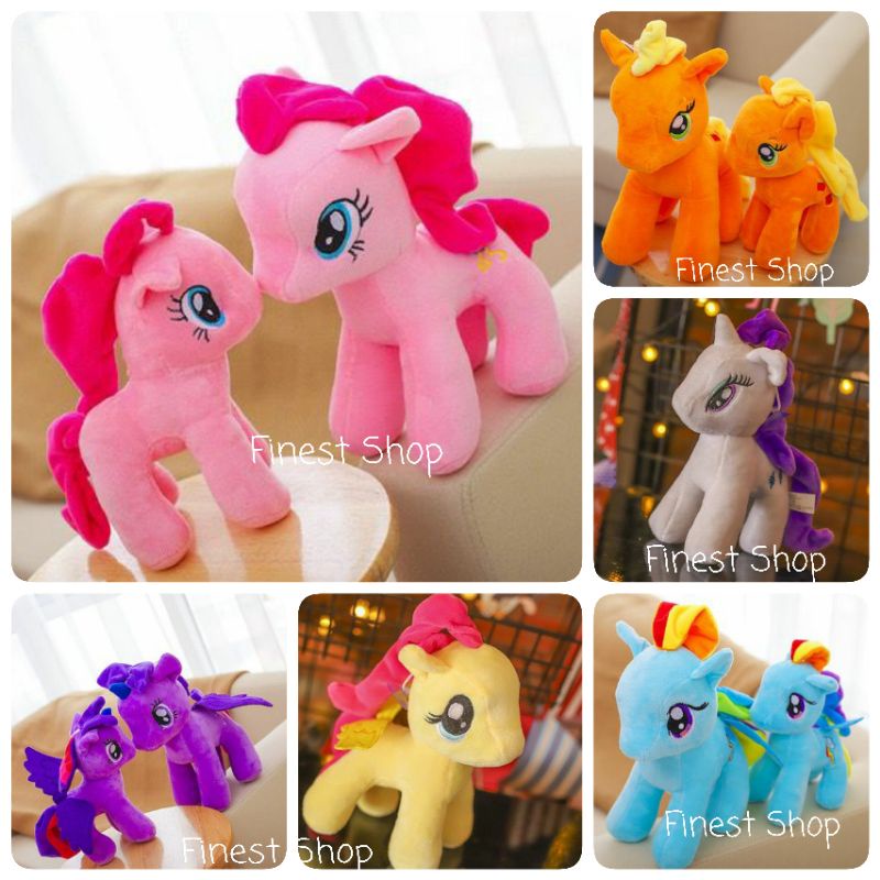 Boneka Little Pony Kuda Poni Lucu Lembut IMPORT My Little Pony Kado Ultah Boneka Animal Bulu Lembut Halus Hadiah Birthday Gift Kids Plush Toys