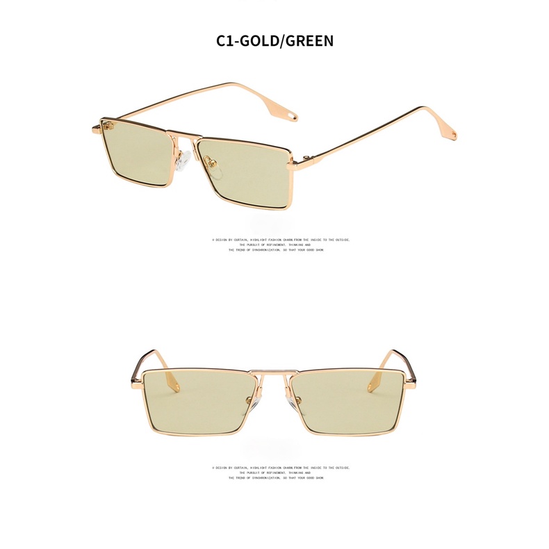 2021 Fashionable retro metal small frame square men and women trend Korean sunglasses