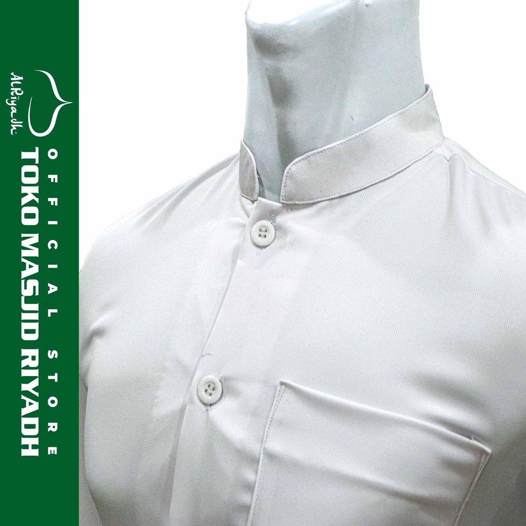 Baju Koko ZAWEEYA Executive Putih Polos Kain Premium