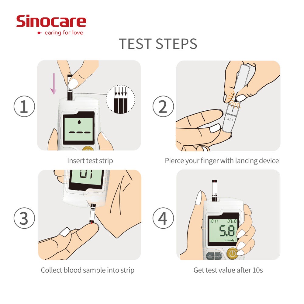 Tester Gula Darah Diabetes Blood Glucose Sugar Meter - GA-3