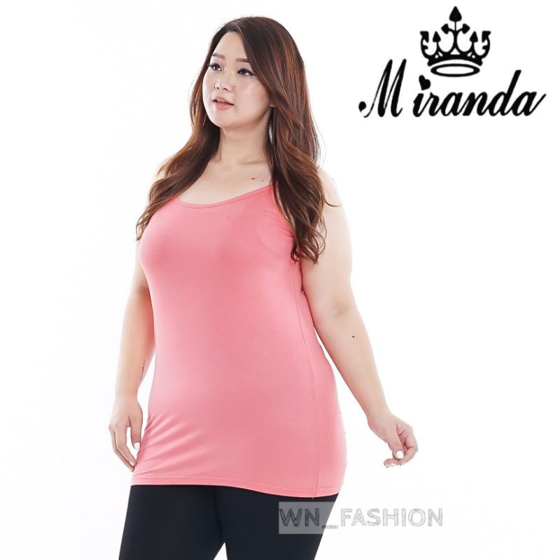 Tanktop Miranda Wanita Super Jumbo XXXL  Muat BB 90 - 100kg Ke Atas Bahan Rayon-3