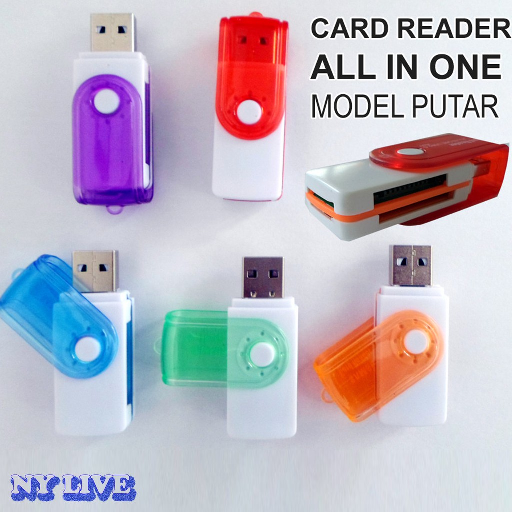 CARD READER PUTAR Multi Card Reader 4in1 Memory Converter to Flashdisk