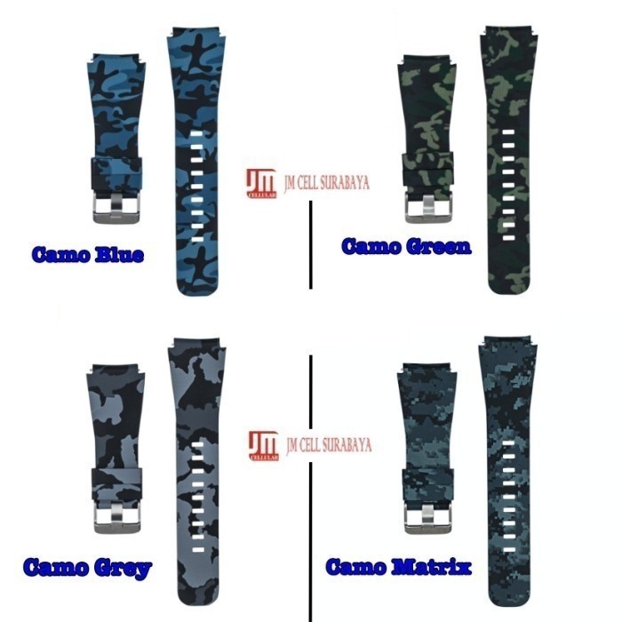 Camo Tali Jam Tangan 22mm Watch Strap Seiko 5 Sports - Motif Army Style