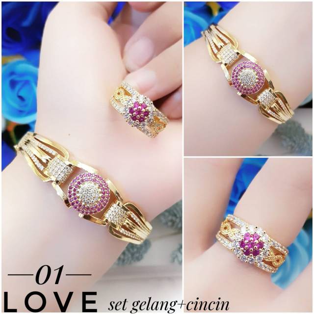 Xuping set perhiasan lapis emas 24k 0717i