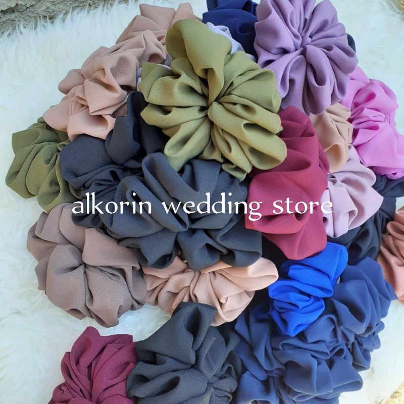 SCRUNCHIES ALKORIN/IKAT RAMBUT/Scrunchie / Ikat Rambut / Kuncir Rambut Jumbo / Kunciran Hijab