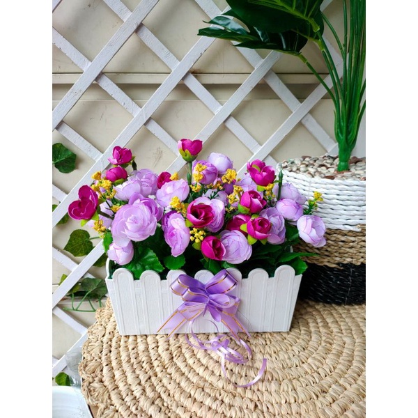 bunga kelereng pot pagar panjang