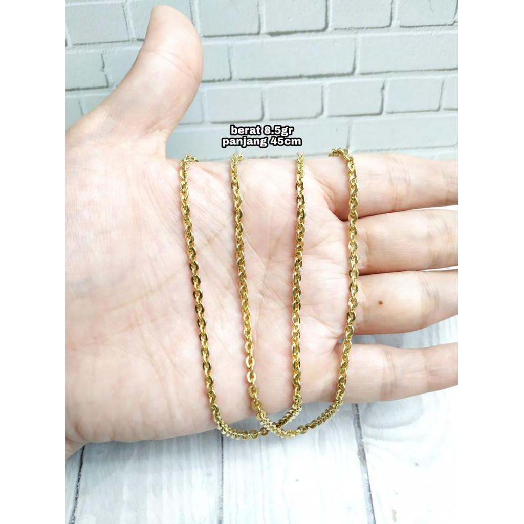 KALUNG HOLO SOLID GOLD PERAK ASLI S925 GLOBAL JEWELLERY CF096