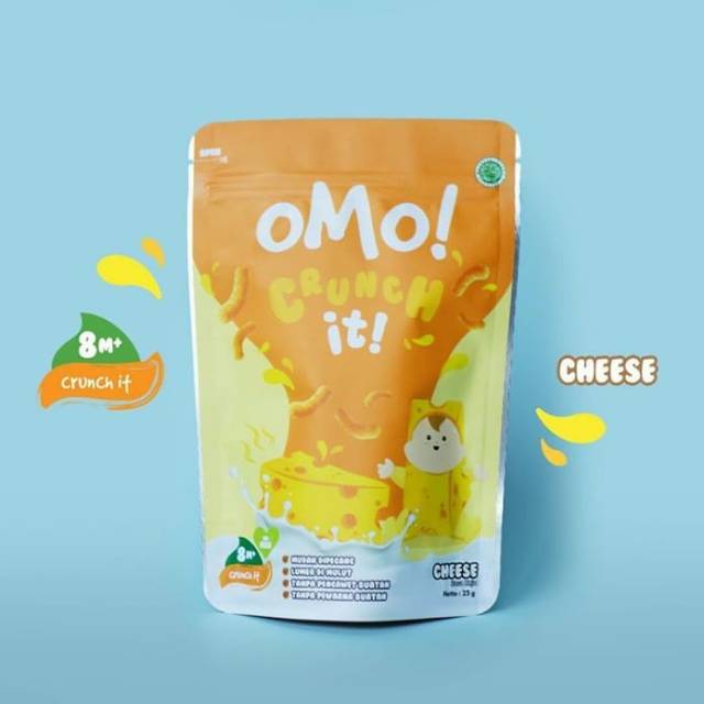 OMo ! Crunch It varian baru rasa pisang keju dan cokelat