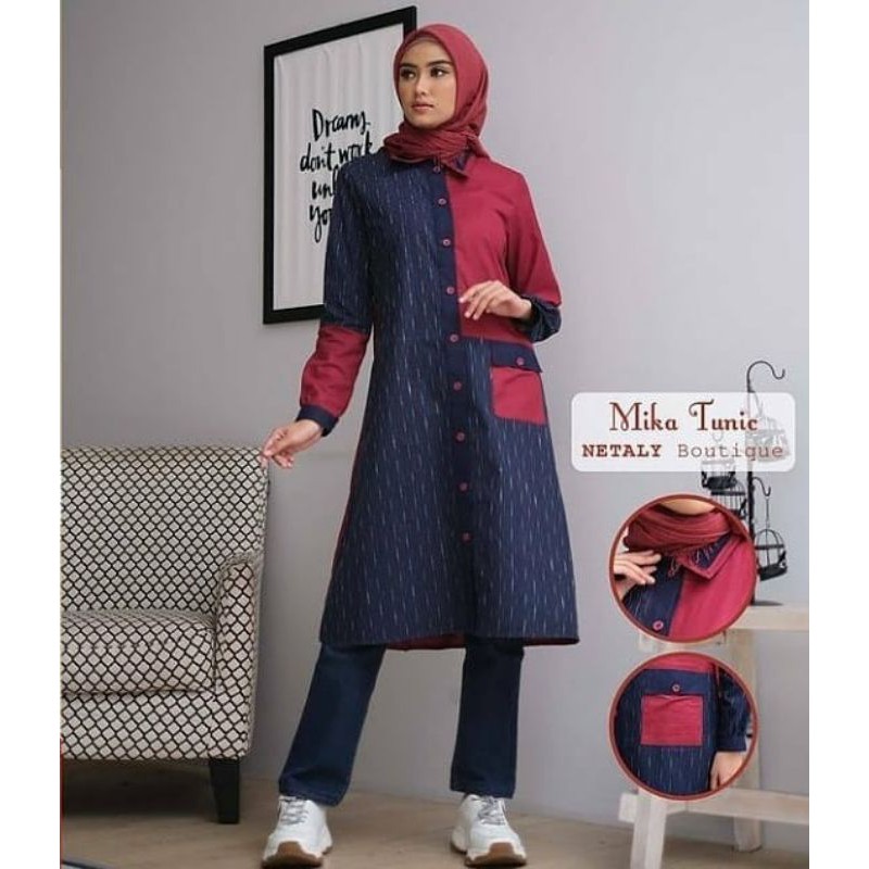 TUNIK MIKA by NETALY BOUTIQUE TUNIK MODERN CANTIK IBUINDUNG