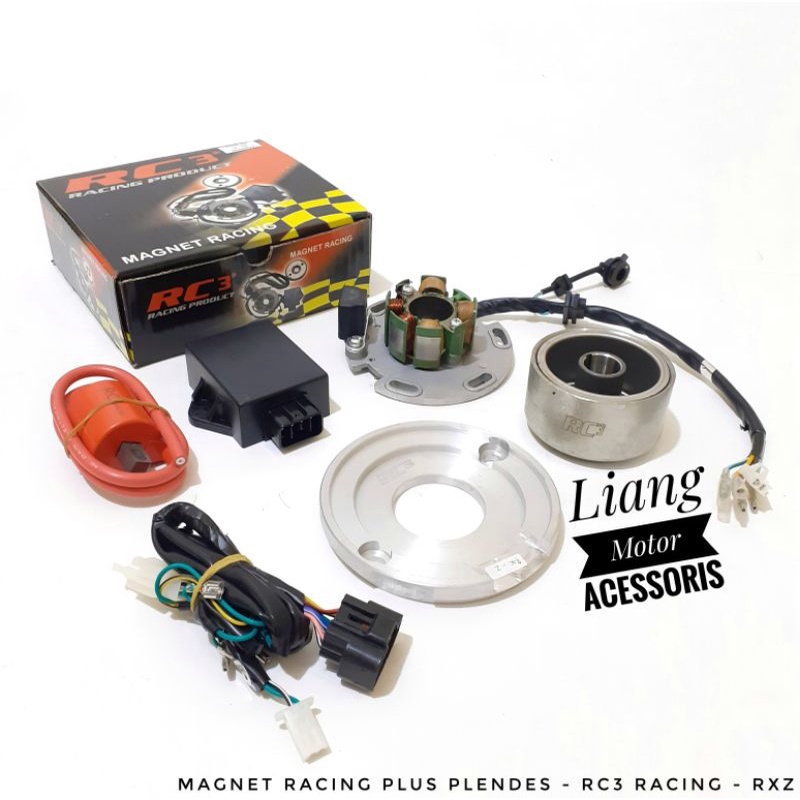 Pengapian Magnet YZ Merek RC3 Racing Fullset Komplit Dudukan Plendes - Yamaha RXZ